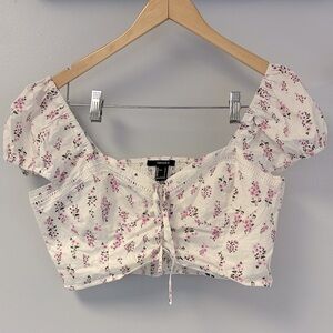 Forever 21 Floral Cropped Blouse